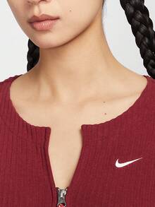 Nike Authentic New Women's Knitted Zip-Up Short Slim Fit Sweater HV8459-677 - HV8459-677 - View 3