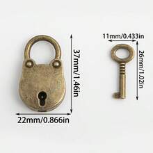 2 Gembok Beruang Perunggu + 2 Kunci, Set Gembok Beruang Perunggu Antik dengan Kunci, Aksesoris Perangkat Keras Kunci Dekoratif Mini, Cocok untuk Kotak Perhiasan/Buku Harian/Kotak Penyimpanan - 2 gembok + 2 kunci - View 9