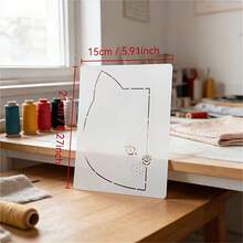 1pc Reusable Big Cat Small Handbag Sewing Patchwork Template, Sewing Soft Mold Transfer Tool, Durable Design Transparent PET Patchwork Sewing Tool, Suitable For Patchwork, Quilting, Sewing Projects, Fabric Storage And Organization, Craft Enthusiasts - Sets - View 3