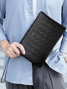 saroxi Men's Envelope Clutch Bag, Large Capacity Fashion Casual Travel Wristlet Pouch With Card Slots, Portable Premium Minimalist Style For Work, Suitable For Young Students, Gift Choice For Men - Multicolor - View 4