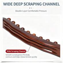 Wooden Gua Sha Massage Stick, 59 Beads Deep Tissue Trigger Point Massage Tool, Manual Gua Sha Stick For Back, Abdomen, Leg Muscle Pain Relief, Body Relaxation Acupressure Massage Tool - Set - View 5