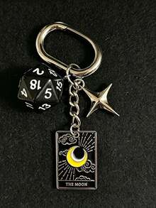 1pc Fashion Lucky Dice Keychain, Unisex, New Multi-Sided Dice Phone Case Bag Car Key Chain Pendant Car Decoration Bag Charm - Multicolor - View 6