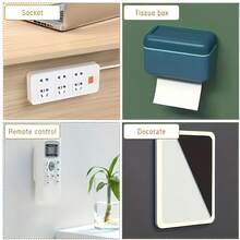 12pcs Wall Mounted Cable Organizer, Suitable For Power Strips And Cables, Self-Adhesive Desktop, Kitchen And Home Storage Hooks - One Size Fits All - View 11