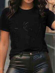 Women T-Shirts - 黑色 - 查看 6