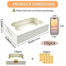 4/8/16/36pcs Square Packaging Boxes, Sturdy Storage Boxes, Suitable For Parties, Birthdays And Holiday Gatherings, Perfect For Party Favors, Holiday Gifts And Decorative Packaging - White - View 10