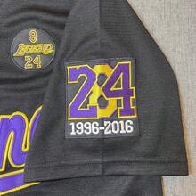 Men's Bryant 8 Forever Embroidered Baseball Jersey, Purple And Gold Colorway Fan Commemorative Baseball Uniform - Black - View 7