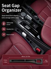 2PCS Car Seat Gap Filler Storage Box, Upgraded 2 In 1 Anti-Drop Anti-Leak Dual Slot Crevice Organizer, Holds Phone Keys Cards Coins, Reduce Friction Noise, Universal Auto Interior Storage Accessory, Ideal Holiday Gift & Road Trip Essential - Multicolor - View 10
