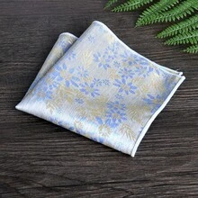 1 buah/6 buah Sapu Tangan Lipat Pria, Aksesori Jas 23*23cm Sapu Tangan Saku Jacquard Besar Baru, Aksesori Pakaian Pria untuk Pesta Malam, Motif Bunga, Dapat Dicuci dan Digunakan Kembali, Dekorasi Portabel, Warna Acak - MultiWarna - View 6