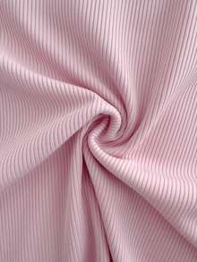 Mystra Elegant & Cute Lace Patchwork Ribbed Fitted 2-Piece Set For Women, Suitable For Daily, Street, Music Festival, Date, Party Pink Spring Summer - Pink - View 5