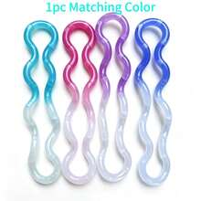 1pc Color-Changing Fingertip Toy, Multi-Color Crystal Electroplated Thinking Training Rope Stress Relief Fidget Toy (Can Be Assembled Into Multiple Shapes, Random Packaging Box Color, Changes Color With Temperature) - Multicolor - View 9