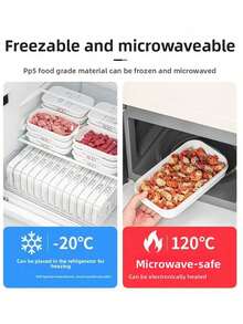 10-Pack Reusable Food Storage Container Set, Refrigerator Storage Boxes, Stackable Freezer Food Storage Containers With Lids, For Grains, Meat, Fruits, And Vegetables, For Lunch Boxes, Kitchen Organization, And Kitchen Storage - Multicolor - View 3