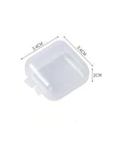 1pc/2pcs/4pcs Transparent Round Cotton Swab Storage Box, Makeup Pad Ball Pad, Dust-Proof Vanity Storage Set With Lid - Multicolor - View 11