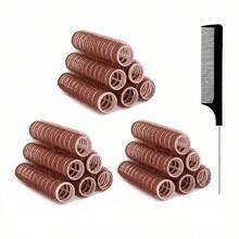 18PCS Self Grip Small Hair Curlers Heatless Roller Hair Curlers Pro Salon Hairdressing Curler DIY Curly Hairstyle Hair Rollers Tools Rat Tail Comb For Women Medium Short Hair(0.8 X 2.4 Inch) - Multicolor - View 20