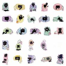 50張深色怪獸遊戲機卡通貼紙 DIY 滑板、水壺、筆記本、頭盔創意裝飾塗鴉貼紙 - 彩色 - 查看 5