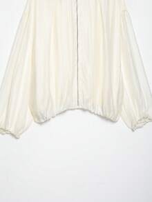 Women's Solid Color Zipper Casual Versatile Daily Travel Long Sleeve Jacket - Beige - View 6