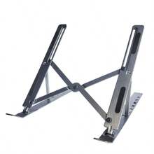 Soporte para portátil plegable con altura ajustable, elevador portátil con refrigeración y soporte - Ver 7