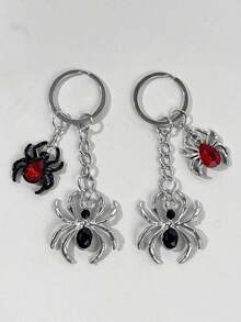 1pc Halloween Spider Key Chain Dark Gothic Hip-Hop Personalized Premium Keychain Pendant Charm - Multicolor - View 1