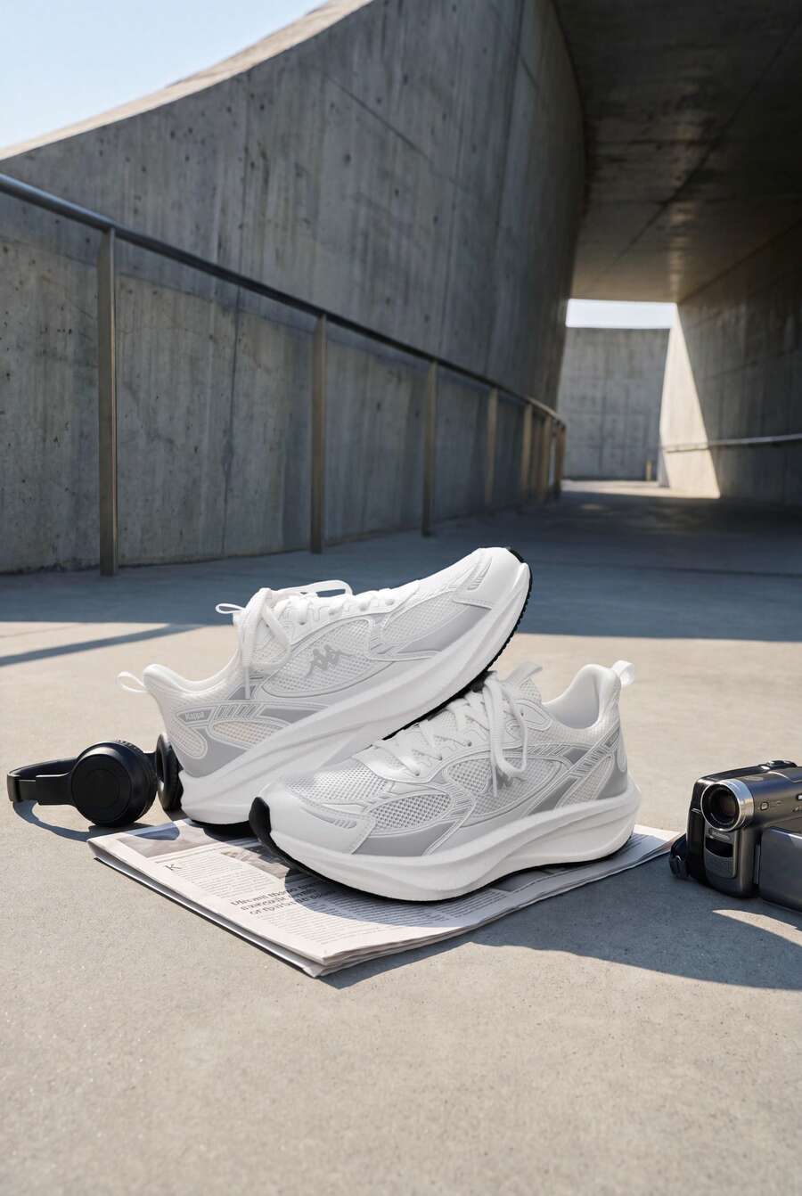 Kappa Unisex TIFO Classic Training Shoes, Retro Casual Sports Sneakers - White - View 1
