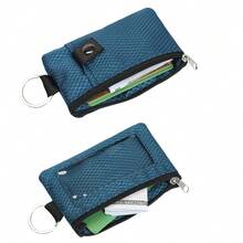 New Multifunctional Card Holder Keychain RFID Anti-Theft Ultra-Thin Mini Wallet Compact Card Sleeve With Halter - Multicolor - View 5