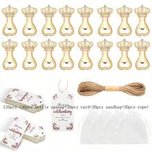 Abridor de Garrafa em Formato de Coroa, Adequado para Festa de Aniversário, Presente de Casamento, Chá de Panela, Presente do Dia dos Namorados, Presente de Casamento, Presente de Festa e Presente para Casal - A - Visão 9