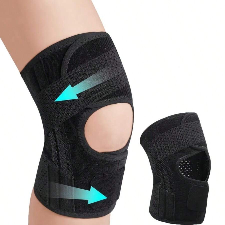 Universal Sports Knee Pads High Elasticity Protective Sleeve For Men And Women Suitable For Hiking, Running, Yoga, Daily Activities And Work - Black - View 1