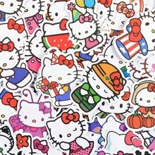100pcs Sanrio 2-3 Inch Hello Kitty Cute Doodle Waterproof Stickers, Suitable For Holiday Parties, Laptops, Water Bottles, Bumpers, Computers, Phones, Notebooks, Etc. (Random Style) - Multicolor - View 5