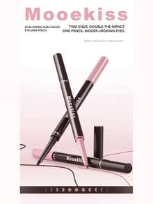 Mooekiss Pensil Eyeliner Dua Ujung Dua Warna, Cocok untuk Riasan Sehari-hari, Hadiah Sempurna untuk Pacar - 02 - View 2