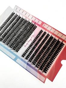 15 Rows 300 Clusters 60/80/100pcs 0.05 0.07 D/DD Fluffy Eyelash Extensions 10-18mm Mixed Length Hot Melt Flower Lash Clusters Thick Curl Individual Lash Clusters Suitable For Party Daily Wispy DIY Lash Extensions Dense Style Reusable False Eyelashes - Black - View 3