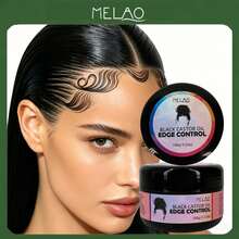 MELAO Black Castor Oil Edge Control Gel 100g/3.53oz, Strong Hold Edge Styling Gel, Smooth Flyaways, Long-Lasting Edge Hair Styling - 100g - View 2