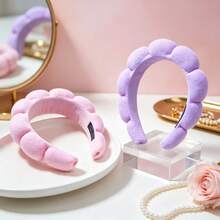 1pc Cloud Headband, High-Volume Crown Hair Accessory, Elegant Wide Non-Slip Headband, Stays Secure, Easily Gathers Loose Hair During Face Washing, Minimalist Adult Decorative Hair Accessory. Soft Cloud Contour Optimizes Head Shape, Refines Hairline, Suitable For Daily Outings And Home Skincare, Christmas Stocking Filler Small Gift, Gentle And Versatile Style. - Multicolor - View 7