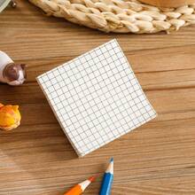 1/8pcs Kraft Paper Grid Sticky Notes, Easy Tear No Residue Adhesive, For Key Marking, Memo Recording, Suitable For Student Learning, Office Notes, Back To School Season Essential - A - View 1