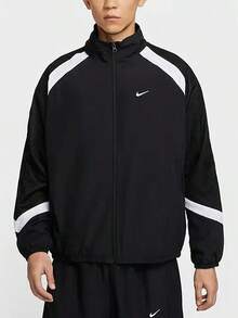 Nike Icon Men's Jacket Fashionable Versatile Casual Sporty Comfortable Breathable Zipper Stand Collar Long Sleeve Basketball Jacket - Black - View 1