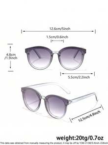 1PC Kids 9‑14Y Classic Solid Cat‑Eye Frame Eyeglasses Sturdy PC Frame Ornamental Glasses For Daily Outfits And Vacation Outings - Multicolor - View 10