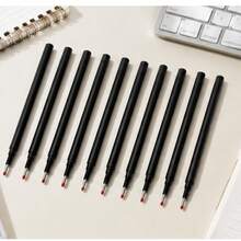 10pcs Black Pen Refills, Smooth Writing Replacement Ink Cartridges, Quick-Drying Fine Point Refills For Ballpoint Pens, Office & School Supplies, Back To School Stationery, Daily Writing, Note-Taking - Black Pen Refill - View 2