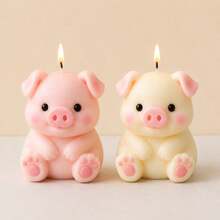 Cute Pig Silicone Mold, Candle Aromatherapy Soap Making Tool, Gypsum Resin Filling Ornament Making Mold, 3D Pig - A - View 2