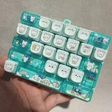 Mainan Pereda Stres Keyboard Mekanik 26 Tombol Berbentuk Beruang Lucu, Tombol Tekan Lembut untuk Meredakan Stres dan Kecemasan, Aksesori Gantungan Kunci Tas Portabel, Hadiah Relaksasi Unik (Model dan Warna Acak, 1 buah) - MultiWarna - View 5