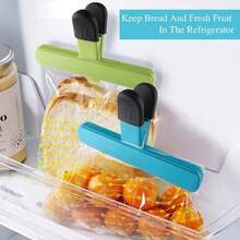 3/5/7/9Pcs Multi-Function Food Bag Sealing Clips, Household Snack Fresh-Keeping Sealing Clips, Moisture-Proof Leak-Proof Plastic Clips, Kitchen Tea Potato Chips Snack Bag Sealing Tool, Random Color - Multicolor - View 6