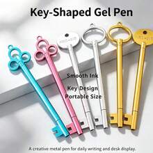 Vintage Key Neutral Pen Creative Writing Exam Water Pen Cute Learning Stationery Office Supplies [Random Color & Style] [Due To Photography Reasons, There May Be Slight Color Difference] - A - View 10