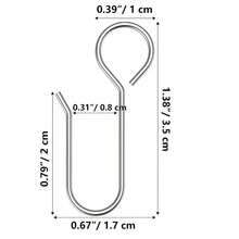 60pcs Metal Curtain Track Hooks S-Shaped Small Curtain Hooks Suitable For Ceiling Curtain Rails (Silver) - Silver - View 11