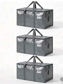1/3pcs Large Capacity Thickened Heavy Duty Moving Bags, Moving Supplies Storage Containers, Moving Essentials With Reinforced Handles, Wear-Resistant Waterproof Foldable Clothes Storage Boxes, Large Size Blanket Toy Shoe Storage Bins, College Dorm Essential Storage Items, Underbed Storage Space - Multicolor - View 4