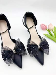 2 buah Jepit Sepatu Pita Kain Elegan yang Dapat Dilepas - Sempurna untuk Pernikahan, Pesta Pengantin, dan Sepatu Hak Tinggi - MultiWarna - View 10