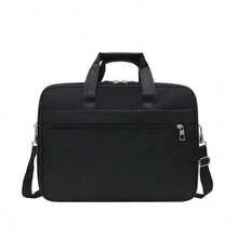 1pc Men's Business Travel Bag, Vintage Crossbody Handbag Design, Large Capacity Shoulder Bag, Zipper Closure Adjustable, Commute Shopping Daily Multi-Functional - Black - View 10