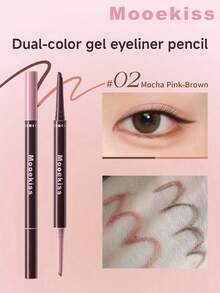 Mooekiss Pensil Eyeliner Dua Ujung Dua Warna, Cocok untuk Riasan Sehari-hari, Hadiah Sempurna untuk Pacar - 02 - View 1