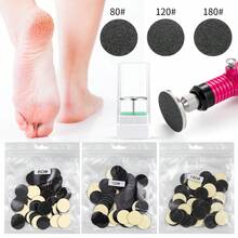 50Pcs Nail Sanding Paper With 1pc Metal Disc Nail Drill Bit 25mm Pedicure Disc Replacement Sanding Discs Bits For Nail Drill Foot Files Electric Remove Calluses And Dead Skin Manicure Pedicure Tool Accessories - Multicolor - View 1