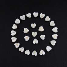 1pc New Classic Heart Eye Initial Pendant Beaded Bracelet For Women - White - View 4