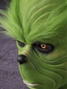 Green Furry Full-Face Monster Mask For Adult Halloween Costume Party Dress-Up - Multiple Styles - View 7