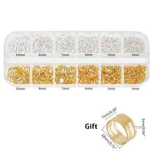 900pcs/Box DIY Jewelry Connector Rings, Includes Multiple Sizes Of Jump Rings, Closed Rings, Split Rings, High-Low Rings, Single Rings, Open Rings, Connector Rings, Flat Rings, Round Open Rings, Hanging Rings, Jewelry Rings, O-Rings, Can Be Paired With Lobster Clasps, Used For DIY Jewelry Making Accessories, Handmade Beaded String, Spacer Bead Connectors, Bag Keychain Rings, Open Jump Rings, O-Ring Connectors And Other Accessory Making - Jump Ring - View 7
