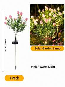 Solar Powered Garden Lights, Outdoor Waterproof, Solar Powered Jasmine Flower Lawn Lights, New Rural Plant Flower Lanterns, Garden Atmosphere Lights, LED Lawn Lights, Outdoor Ground Plug-In Lights, Solar Powered Lawn Lights, Garden Decoration Lights, Design, Light-Sensing Control, Garden Pathway Lighting | Dynamic Flower Design | Solar Powered Charging Lights, Outdoor Lighting - Gardenia - View 12