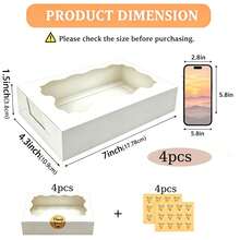 4/8/16/36pcs Square Packaging Boxes, Sturdy Storage Boxes, Suitable For Parties, Birthdays And Holiday Gatherings, Perfect For Party Favors, Holiday Gifts And Decorative Packaging - White - View 11