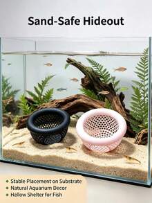 Floating Betta Fish Skin, Betta Or Shrimp Feeder, Cave & Hammock, Small Fish Feeding Ring, Aquarium Hidden Feeding Decoration Accessory - Happy Aquarium - View 6